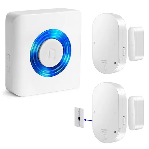 Door Chime,Door Open Contact Sensor Alarm with 600 FT Range,5 Volume Levels,Door