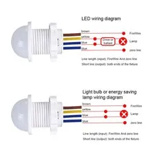 PIR Motion Sensor Detector Smart Switch Home Indoor Outdoor Infrared Light 110V