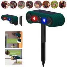 Solar Outdoor Motion Sensor Alarm 2*130db Ultrasonic Siren Motion Detector Alarm