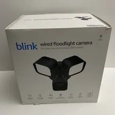 Blink Wired Outdoor Floodlight Camera 1080p HD 2600 Lumens BFM00100U, Black