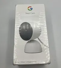 Google Nest Cam Indoor 2nd Gen Wired Security Camera Snow GA01998-US Sealed NEW