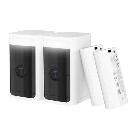 Wyze Battery Cam Pro 2-Pack, Wireless Security Camera, 2K HD Color Night Vision
