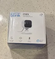 Blink Mini Compact Indoor Plug-In Smart Security Camera 1080p HD SEALED New