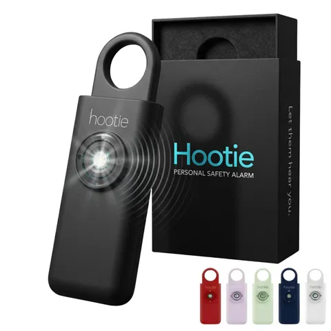 HOOTIE Personal Safety Alarm Keychain, 130dB for Women Black 