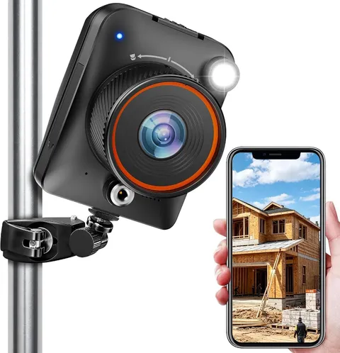 4K WiFi Time Lapse Camera Outdoor IP66 App Solar Ready 32GB Construction