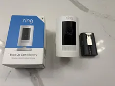 Ring Stick Up Cam Battery 3rd Gen HD Security Camera White Alexa