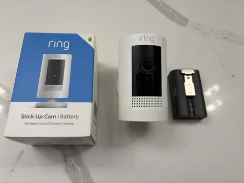 Ring Stick Up Cam Battery 3rd Gen HD Security Camera White Alexa