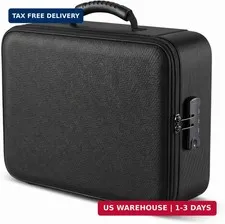 Fireproof Document Box (Soft-Shell) with Lock, 5200°F Fireproof & Water-Resistan