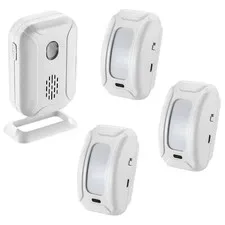 Wireless PIR Motion Detector Welcome Chime Alarm Entry Door bell 3 RECEIVERS