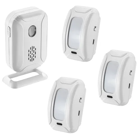 Wireless PIR Motion Detector Welcome Chime Alarm Entry Door bell 3 RECEIVERS