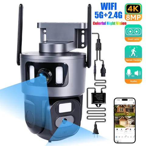 5G Home Security Camera 8MP Home Wireless Outdoor Camera System IP66 Outdoor
