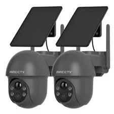 Solar Cameras Wireless Outdoor for Home Security, 2 Pack