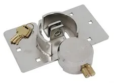 73mm Round Van Lock Padlock & Hasp Set Heavy Duty Security Garage Shed