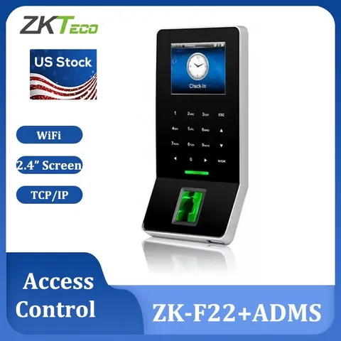 ZK F22 WiFi+ADMS Biometric Fingerprint Time Attendance Access Control Terminal