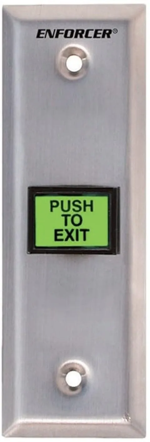 Seco-Larm Enforcer Slimline Push-to-Exit Plate, Illuminated (SD-7103GC-PEQ)