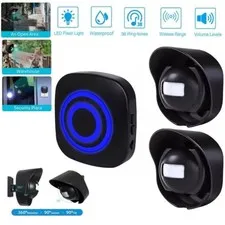 656ft Wireless Driveway Alarm Motion Sensor Alarm Indoor Outdoor H2C8 Waterproof