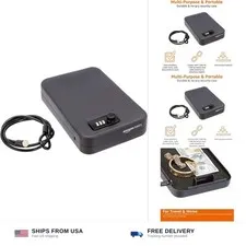 Amazon Basics Portable Security Case Lock Box Safe with Combination Lock for ...