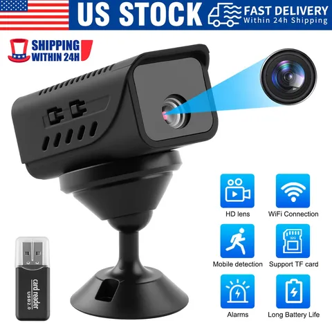1080P HD Mini WiFi Camera Wireless  IP Motion Detection w/Battery Home Security