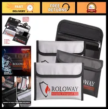 Fireproof Money Bag 5x8 inches - Non-Itchy, Small Fireproof Storage Bag, 4-Pack