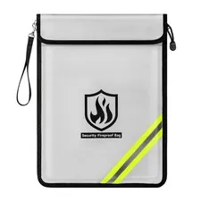 Fireproof Document Bag 2000℉ Safe Waterproof Holder 15x11 Inch Fireproof