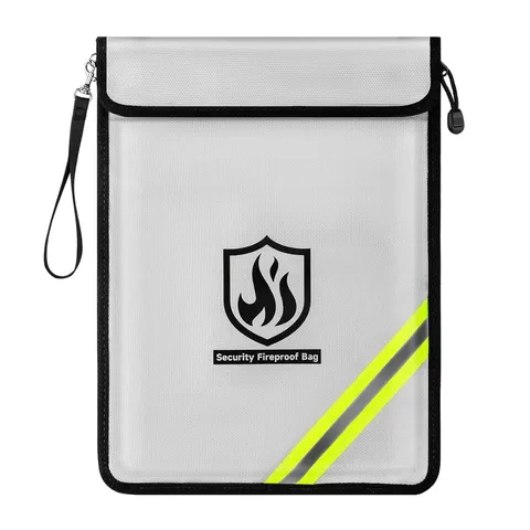 Fireproof Document Bag 2000℉ Safe Waterproof Holder 15x11 Inch Fireproof