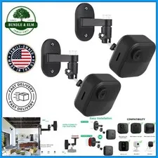 Adjustable Security Wall Mount Bracket for Outdoor Cameras - 2 Pack Black