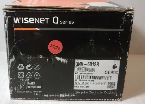 Hanwha Wisenet QNV-6012R 2MP IR Outdoor IP Dome Camera New Open Box PoE