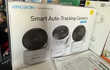 AMOROM PTZ Wi-Fi Indoor 1080p Smart Auto-Tracking Camera, Works w/ Alexa