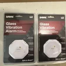 SABRE Glass Vibration Alarm HS-GA Wireless Instant Alert Battery 115dB White