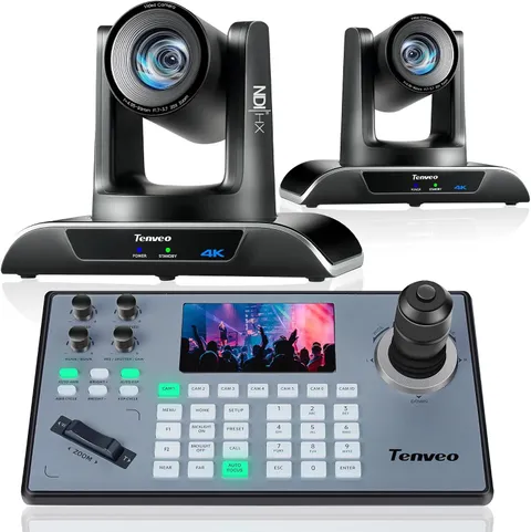 4K PTZ Camera and Controller Bundle/Kits - 20X 4K NDI AI Auto-Tracking PTZ Camer
