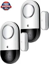120 DB Loud Door and Window Open Alarm Sensor 2 Pack for Kids, Dementia Patients