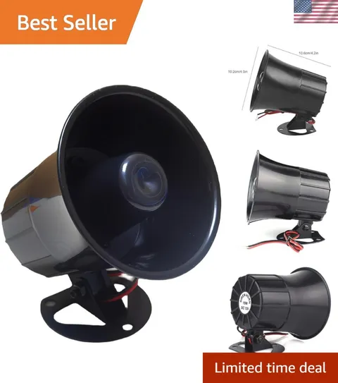 Outdoor Siren Speaker With 150 High Decibels, Security Horn, 12v Alarm System...