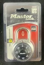 Master Lock 1500D Preset Combination Padlock 1 7/8 in Wide, Black Dial