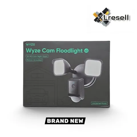 Wyze V2 Floodlight Camera w/  Wired Outdoor, 2K Video, Color Night, Motion LEDs