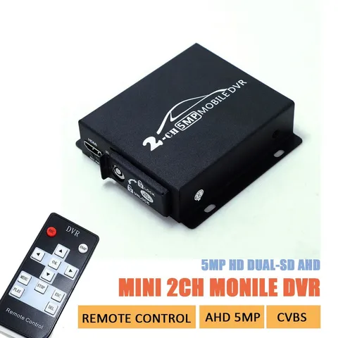Mobile DVR Mini 2 Channel Car Mobile DVR 3/4/5MP 720/1080P TVI 960P CVBS BNC