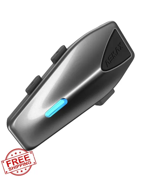 ASMAX S1 Gray Motorcycle Bluetooth Headset 8 Riders Intercom 1 Pack