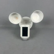 Ring Floodlight Camera Wired Plus White Works Used
