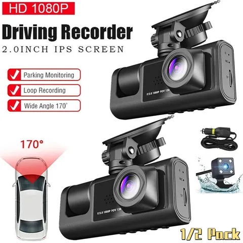3 lenses Camara De Seguridad Para Carro Auto Delantero/Trasero/Interior Dash Cam