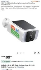 VSKY 4G LTE Solar Outdoor IP Camera Tuya 2-Way Audio Color Night Vision
