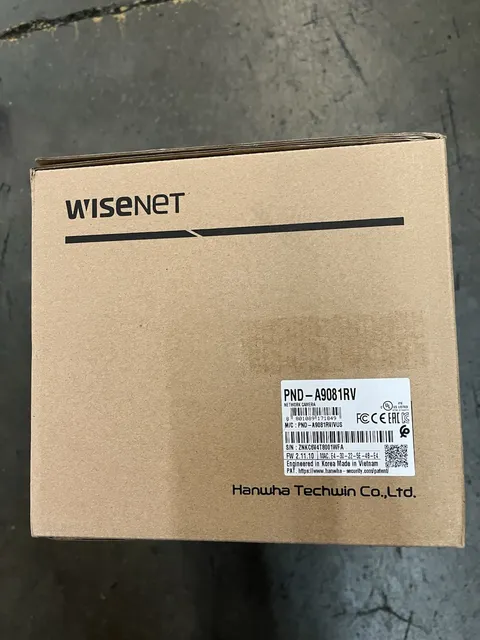 NOB Hanwha Wisenet PND-A9081RV 4K UHD IR Outdoor Network IP Dome Camera
