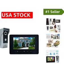 Stylish 7-Inch Video Door Phone with Night Vision IR and Secure Lock Control