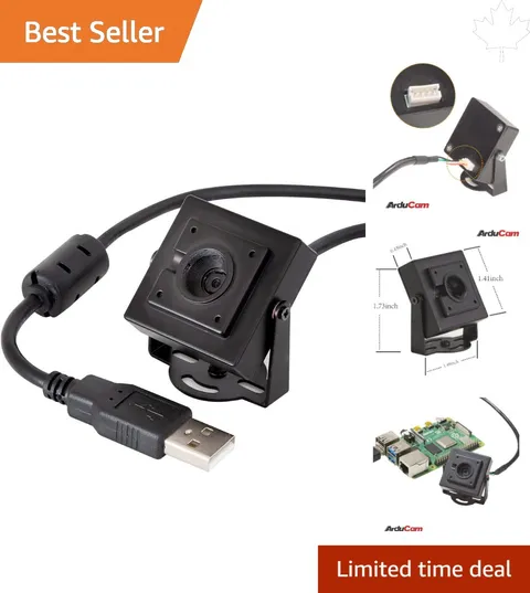 4K 8MP Mini Webcam with Autofocus & Built-in Mic for PCs & Raspberry Pi