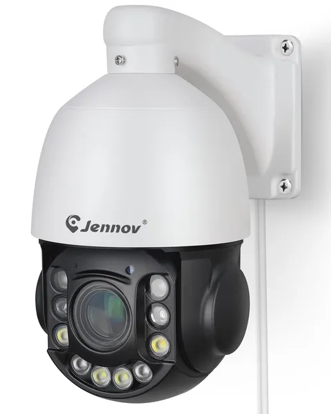Jennov 6MP PoE IP Camera Outdoor with Pan Tilt 20X POE CAMERA, Multicolored