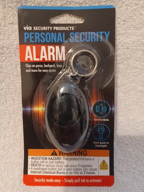 Personal Security Alarm Keychain 100dB Siren W/ LED Light & Safety Device. A-222
