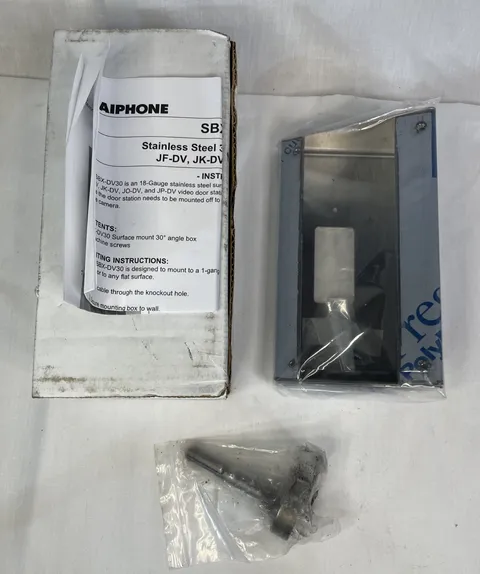 AiPhone SBX-DV30 Stainless Steel Surface Mount 30 Degree Angle Box