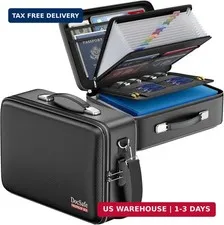 DocSafe Fireproof Document Box with Lock&Shoulder Strap, Hard-Shell Case File Or