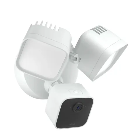 Blink Wired Floodlight Camera 2600 Lumens HD Live View Motion Detection - White