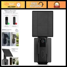 Solar Charger for Blink Video Doorbell - Triple Panels, Built-in Battery, Weathe