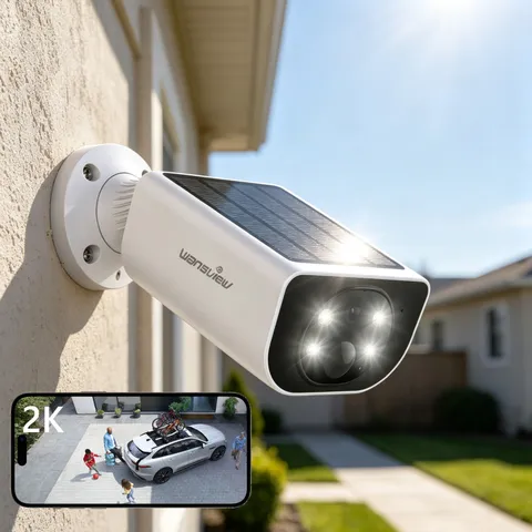 Wansview 2K Solar Battery Powered Wireless Security Camera Outdoor Home Wifi