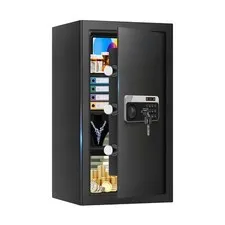 5.2 Cuft Large Floor Safe, Heavy Duty Fire Proof Safes for Home Use with Digi...